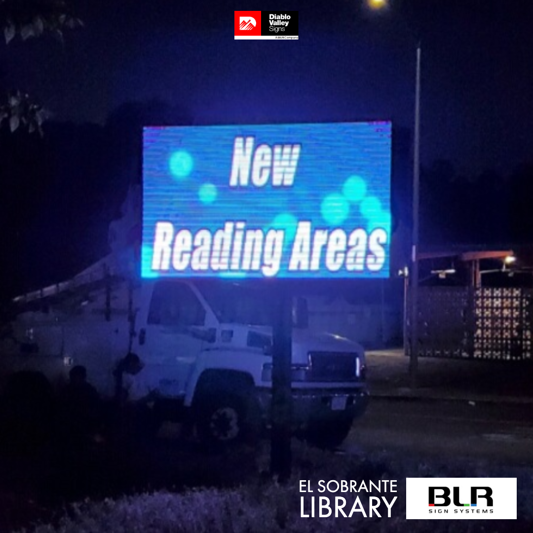 El Sobrante Library LED sign