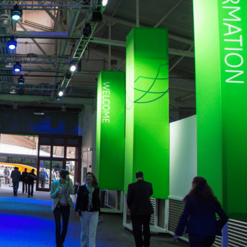General Electric conference and display of critical brand messaging
