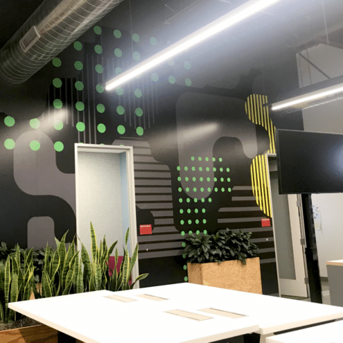 Intricate Wall Wraps at tech company