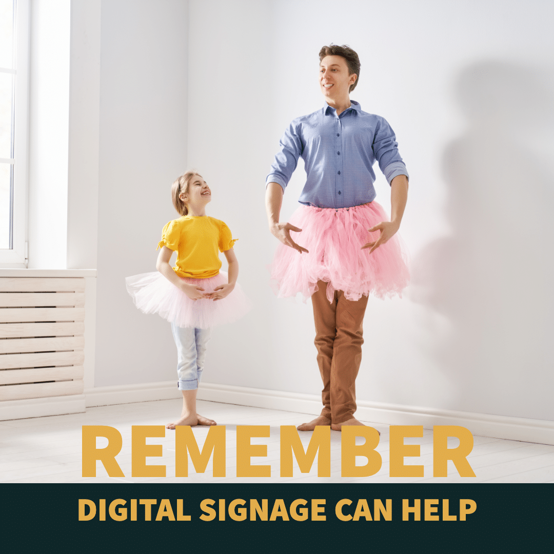 man and daughter in tutus