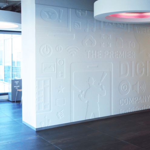 Yahoo! wall installation