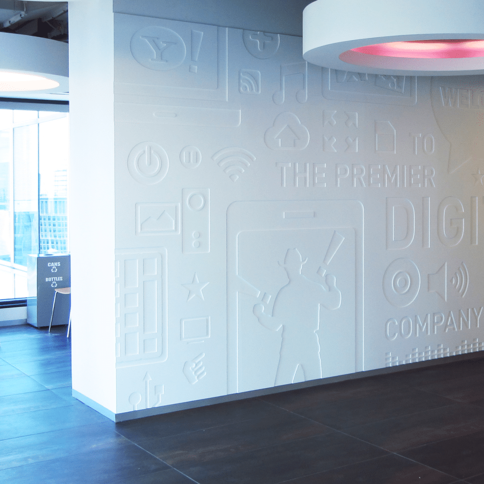 Yahoo! wall installation