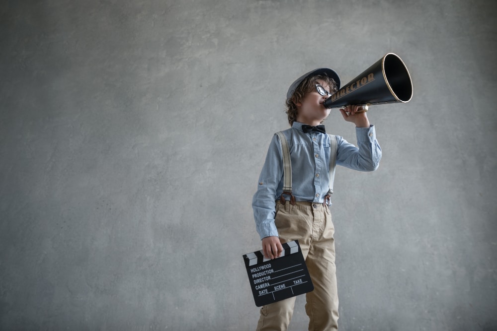 boy with megaphone