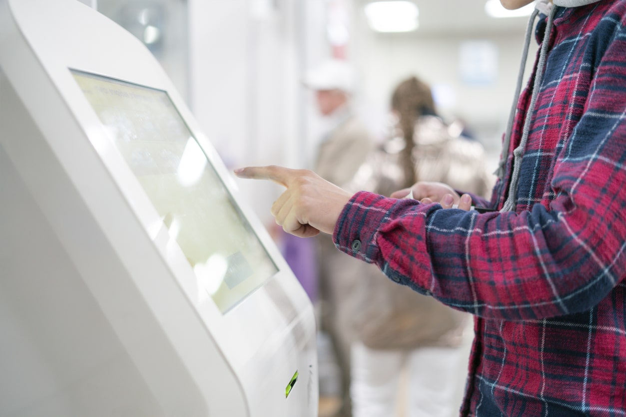 close up person using touch screen