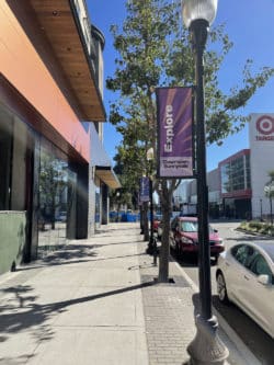 BLR Visual Communications Delivers 120 Street Pole Banners for Sunnyvale’s Cityline Downtown Redevelopment
