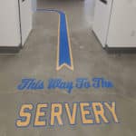 Company branding floor decals