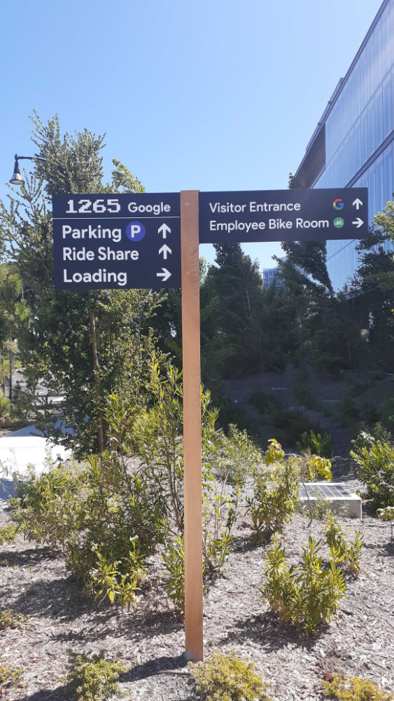 Google's wayfinding signage implemented by BLR