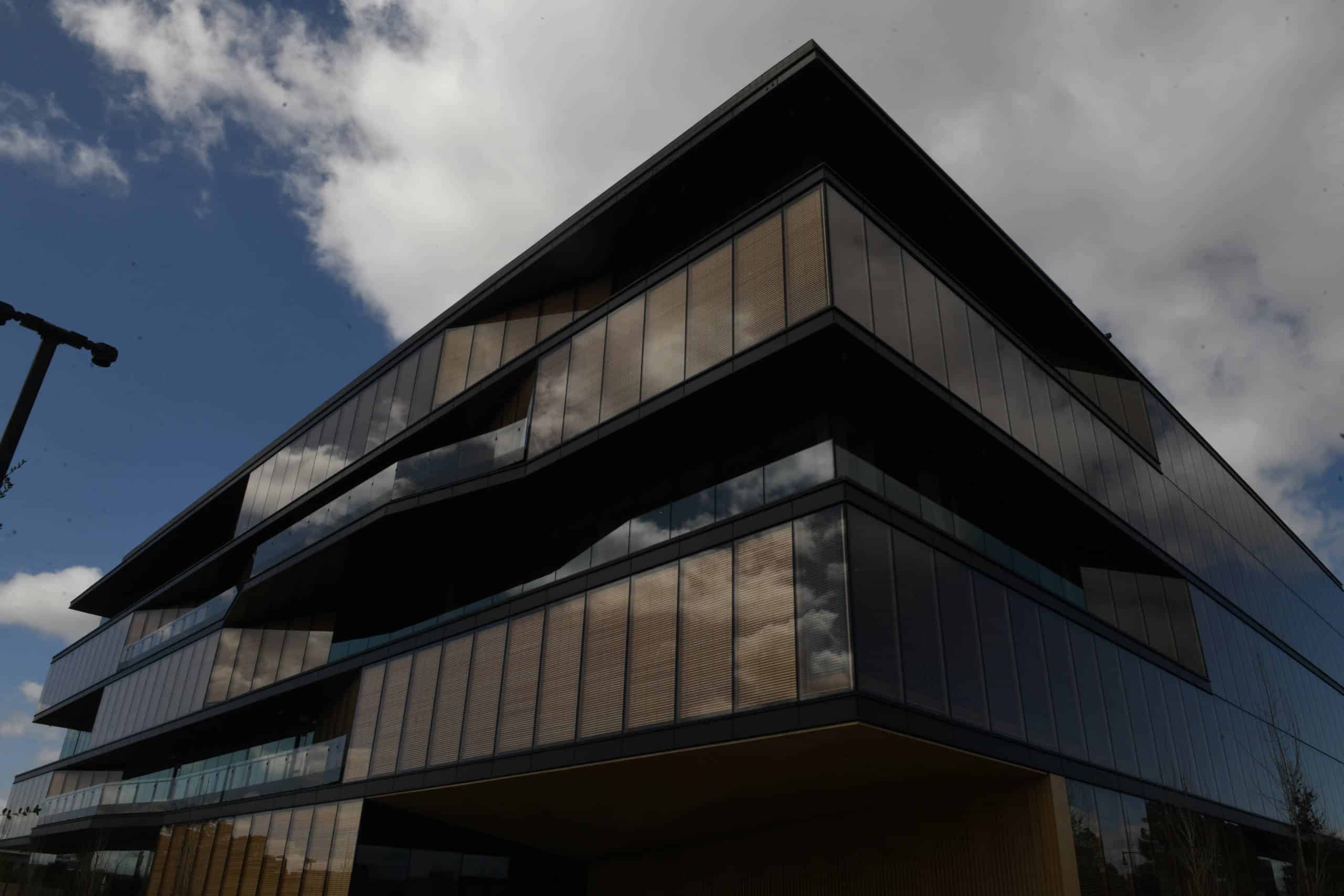 Capturing the essence of Google's Sunnyvale, CA campus, this photo highlights the awe-inspiring architectural grandeur of their Mass Timber design created by BLR Visual.