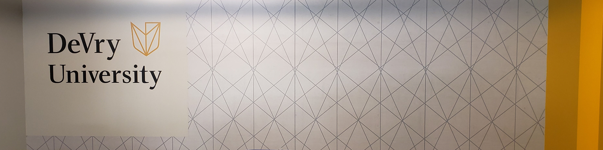 Devry University's Reception Area Full Wall Vinyl Graphic