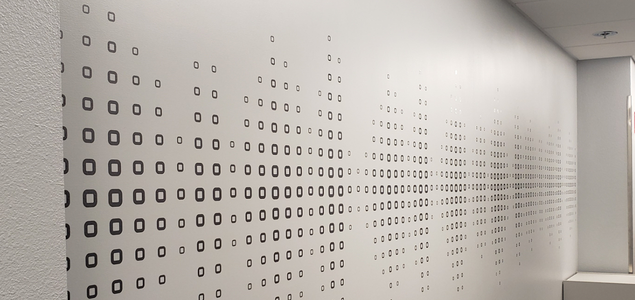 Hallway wall wrap_corporate campus