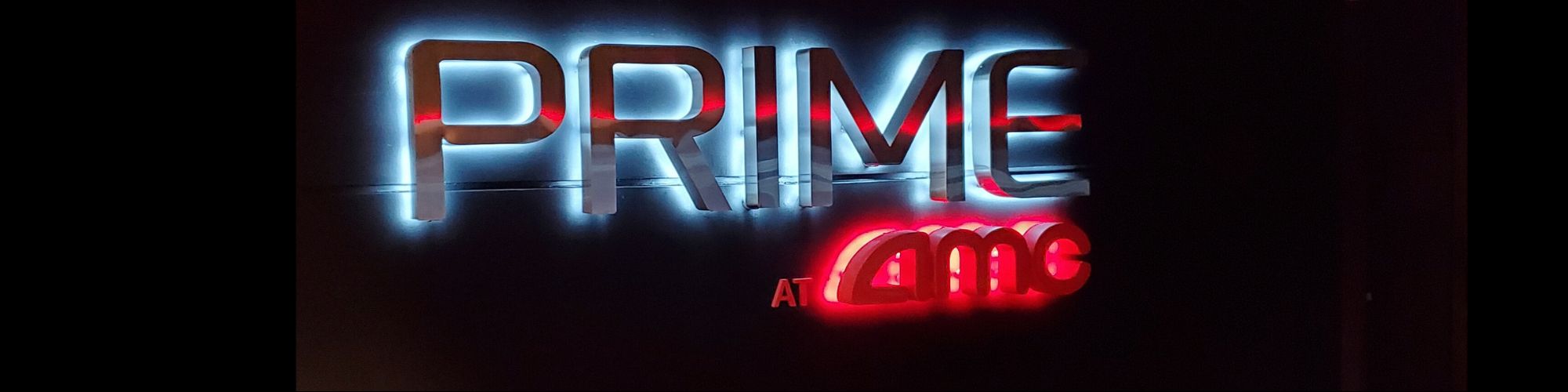 PRIME at AMC illuminated channel letters at AMC Santa Clara