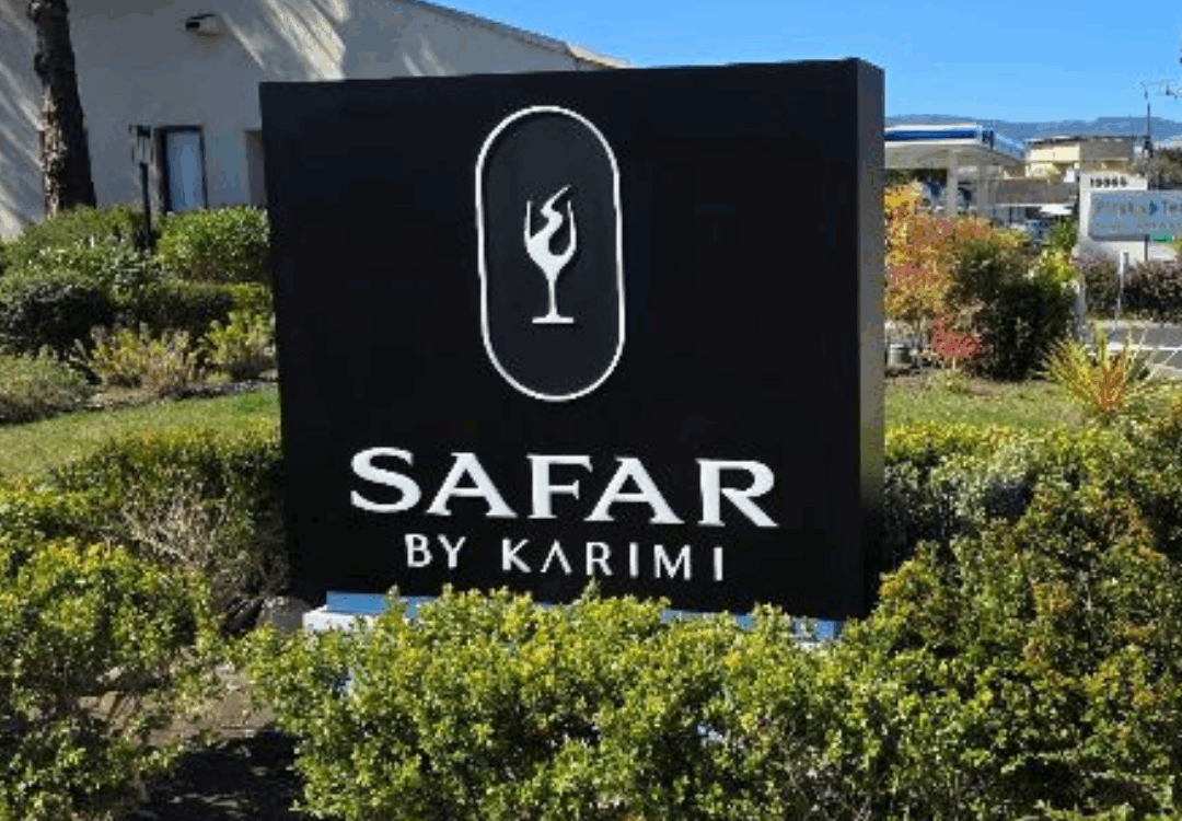 Safar by Karimi, Restaurant Monument Sign Installed by BLR