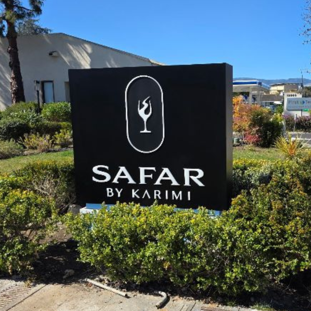 Safar by Karimi, Restaurant Monument Sign Installed by BLR