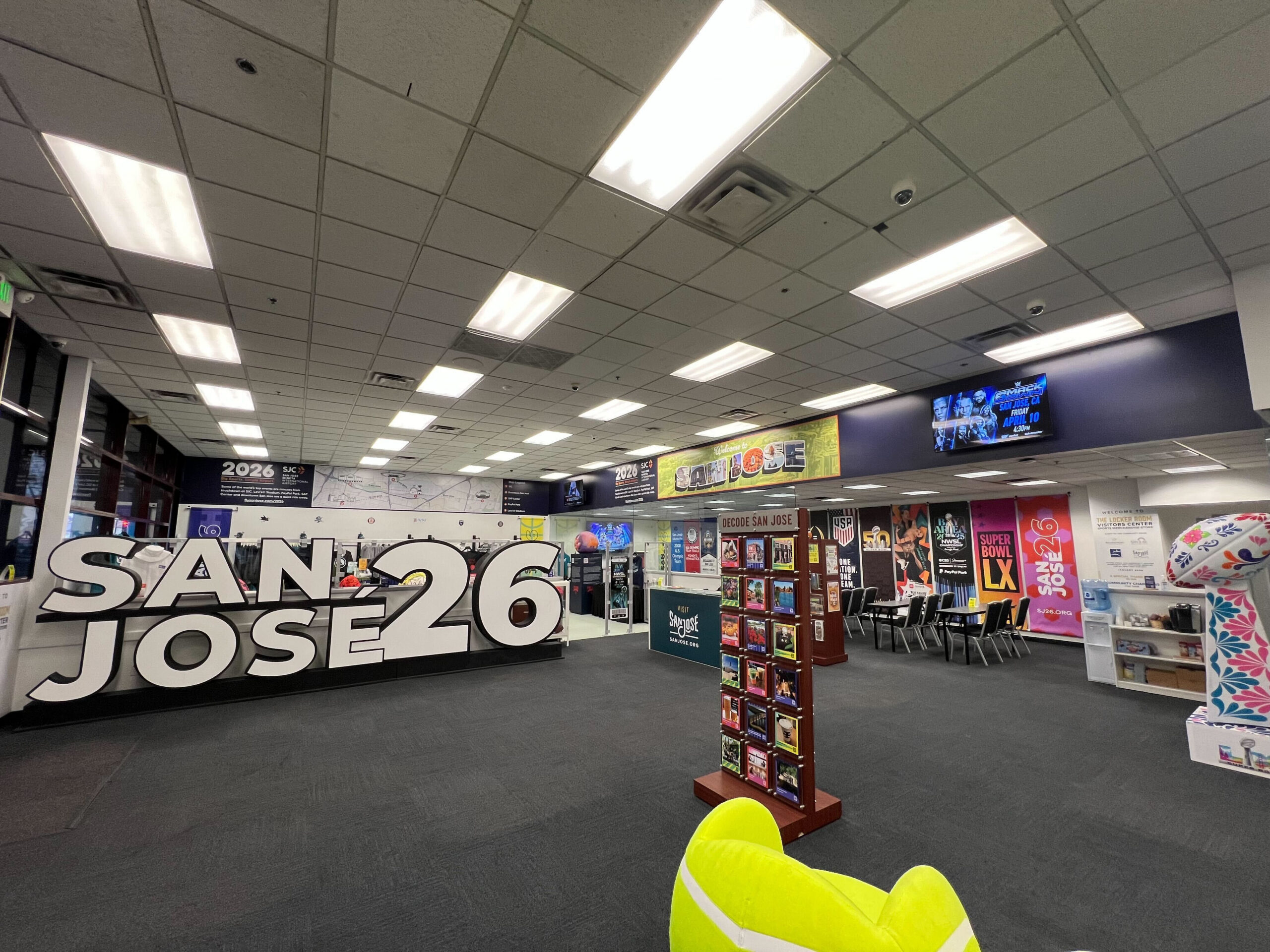 San Jose 2026 Visitor Center branded with BLR Visual