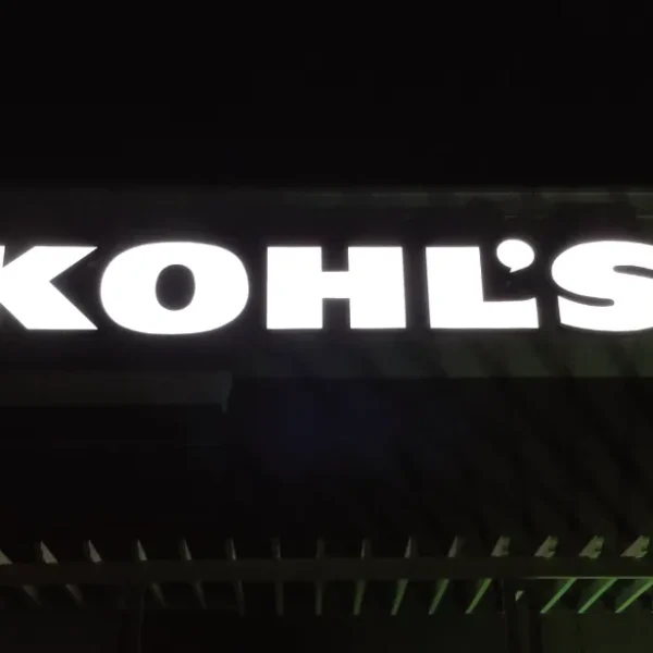 Kohl's storefront channel letter signage by BLR Visual Communications