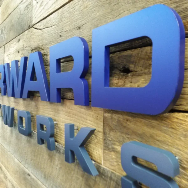 Forward Networks office lobby sign by BLR Visual Communications