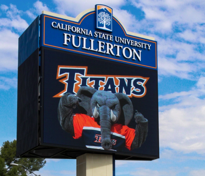 CalState Fullerton CalState Fullerton digital LED sign